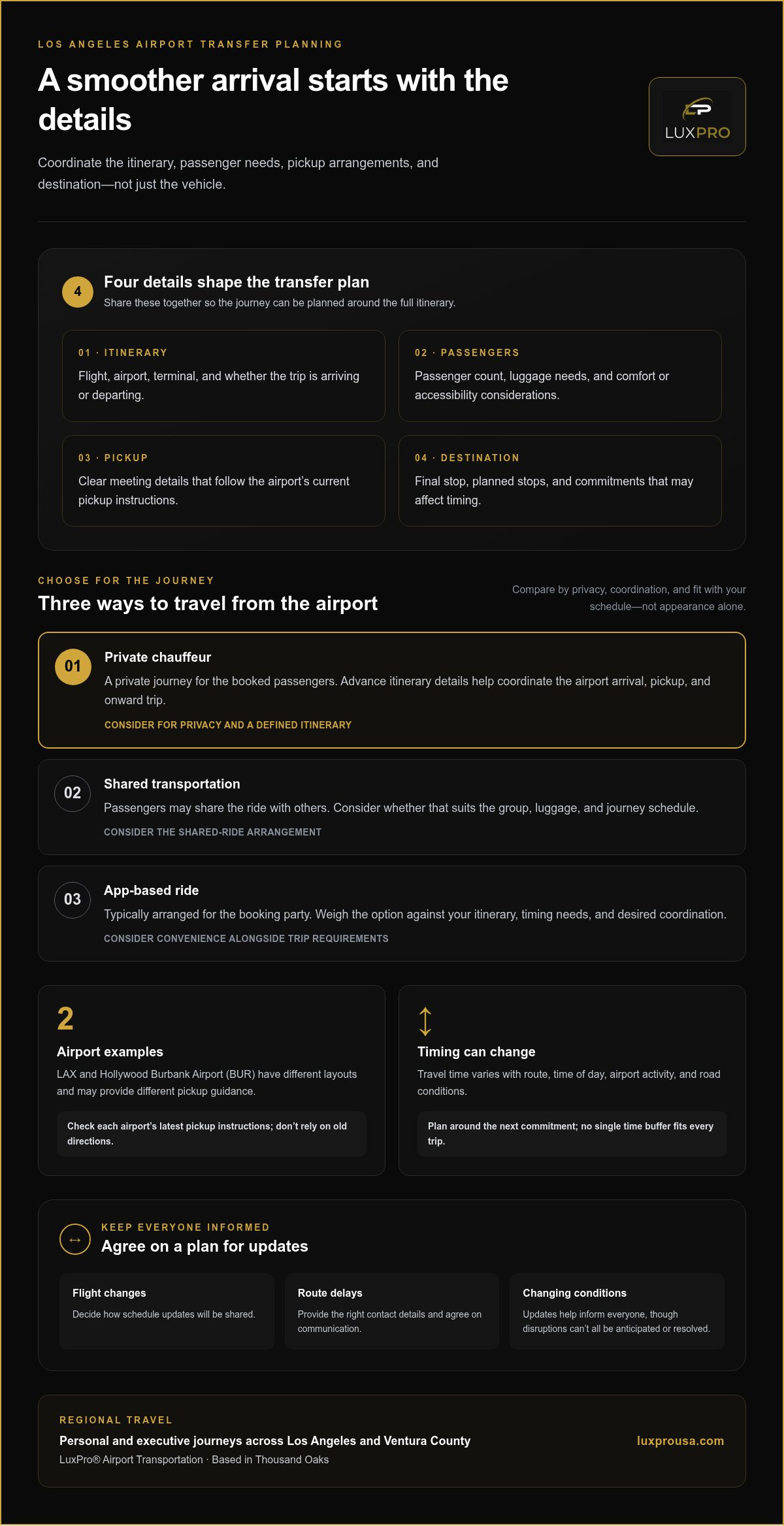 Luxury Los Angeles Airport Transfers: 2026 Guide